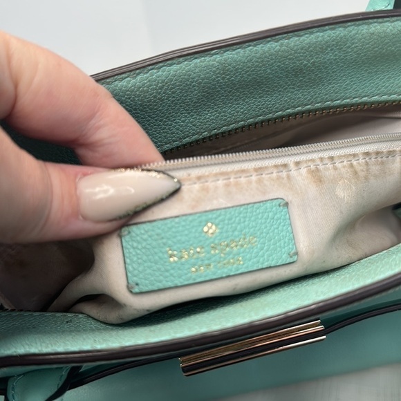 Kate Spade  Lucia medium satchel in Aqua  Bloom - Picture 10 of 11